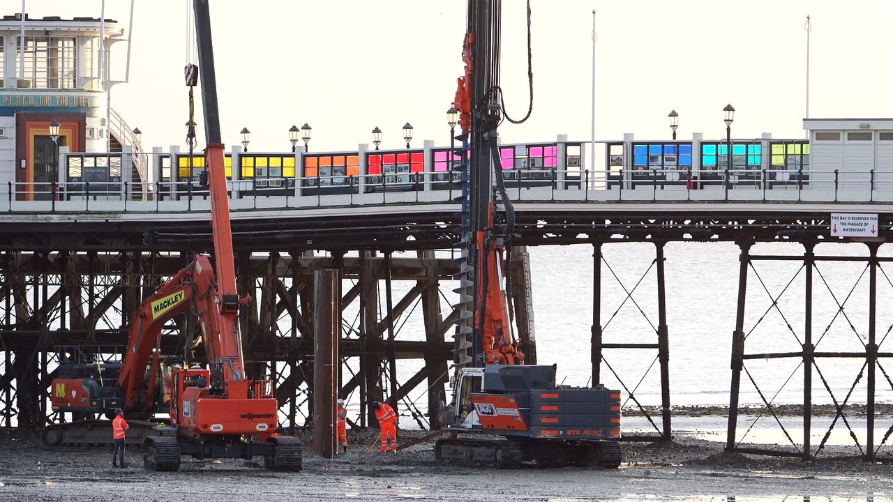 Worthing Pier repair works are underway