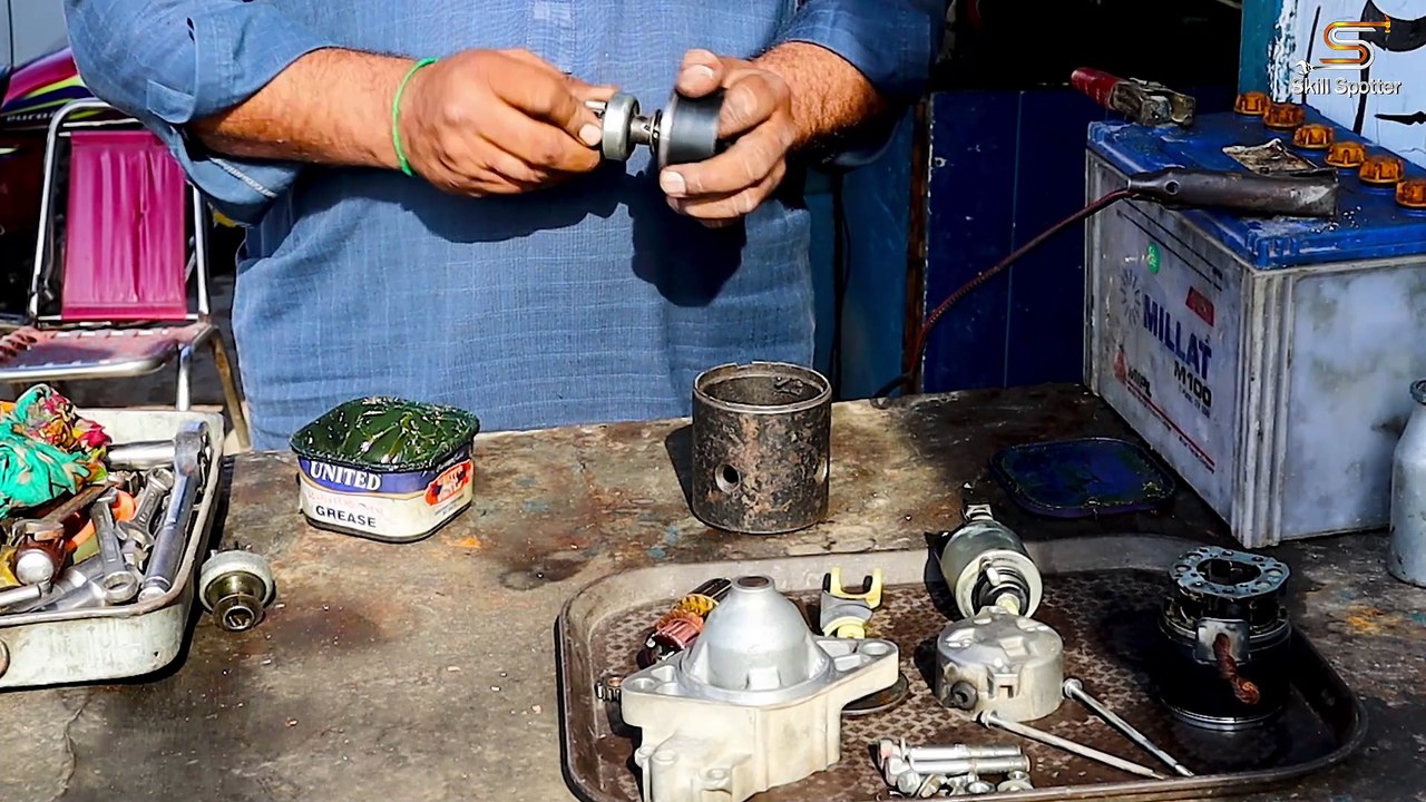 44 Bendix Starter This Mechanic fix the Car Self Starter Bendix Gear Motor Perfectly - Skill Spotter