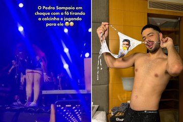 Fan shocks singer Pedro Sampaio by taking off knickers on stage
