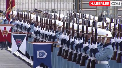 Cumhurbaşkanı Erdoğan, Katar Emiri El Sani'yi resmi törenle karşıladı