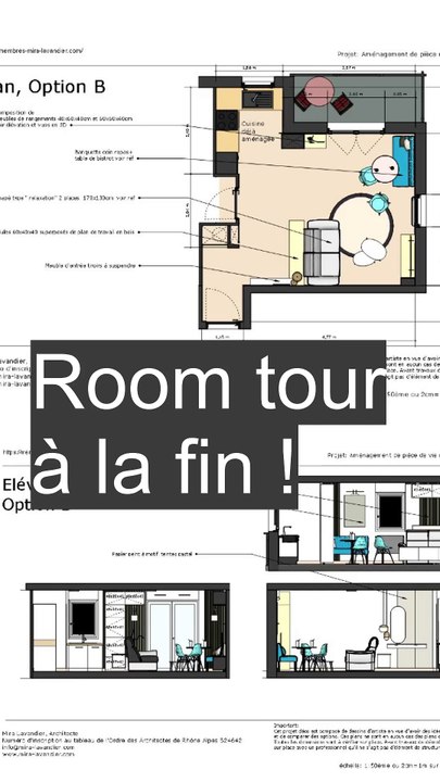 Cuisine ouverte sur salon de 25m2