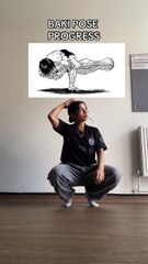 Person is trying to imitate the Baki pose!