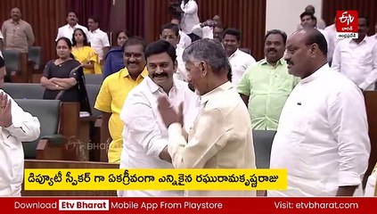 డిప్యూటీ స్పీకర్​గా రఘురామకృష్ణరాజు ఏకగ్రీవ ఎన్నిక