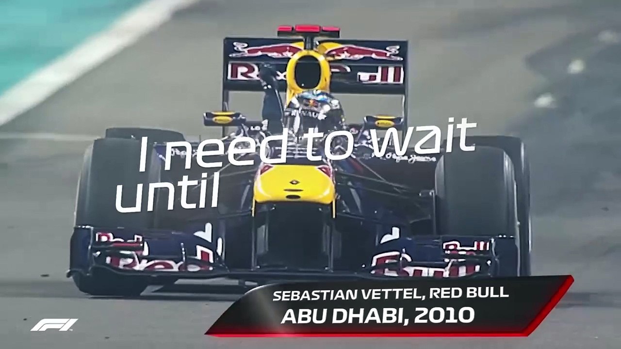 "Eres el campeón mundial": Vettel llora a través de la radio de la Fórmula 1 (2010)