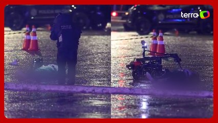 Vídeos mostram esquadrão antibombas revistando corpo de homem que atirou bombas em Brasília