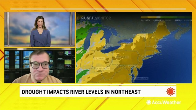 Drought conditions affecting river levels in Northeast US