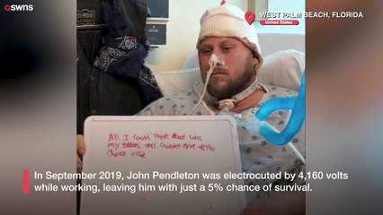 Rock miner survives 4,160-volt shock to head and embraces his scars