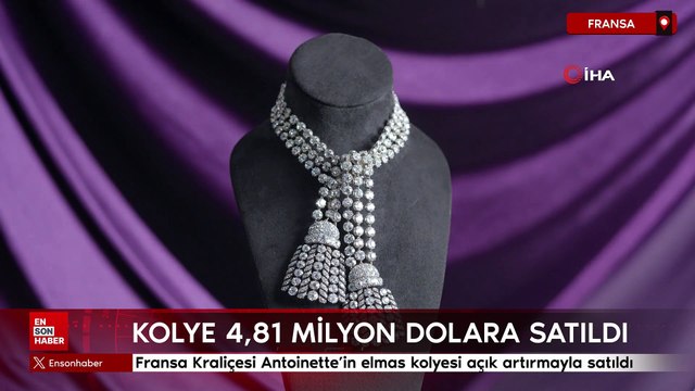 Fransa Kraliçesi Antoinette'in elmas kolyesi açık artırmayla satıldı