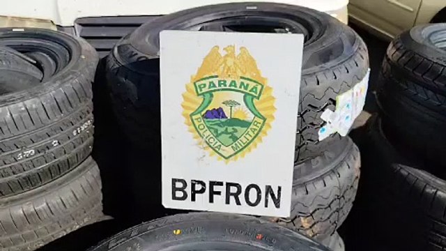 BPFron apreende 367 pneus contrabandeados do Paraguai em Cafezal do Sul