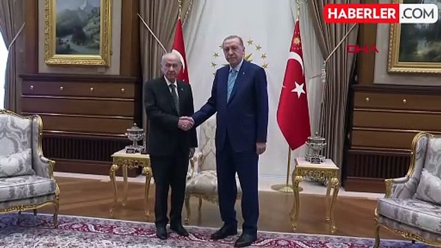 Cumhurbaşkanı Erdoğan ile MHP Lideri Bahçeli'nin Beştepe'deki görüşmesi başladı