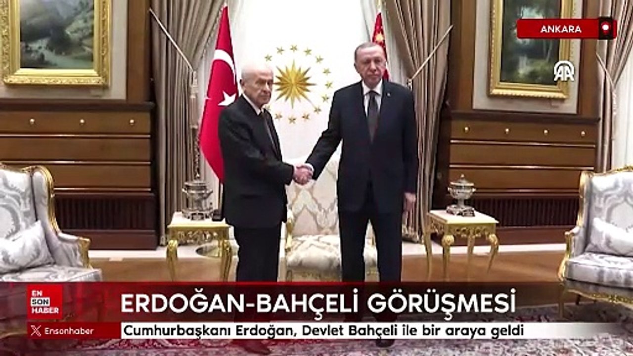 Cumhurbaşkanı Erdoğan, Devlet Bahçeli ile bir araya geldi