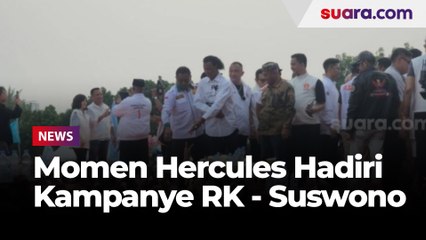 Momen Hercules Hadiri Kampanye Terbuka RK - Suswono, Asyik Berjoget