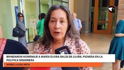 Brindaron homenaje a maría Elvira Baldi de Luján, pionera en la política misionera