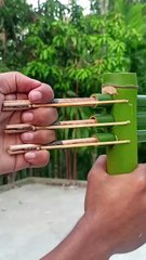 Bamboo Creations with Three archer #bamboo #Slingshots #Toys #Diy - Copy