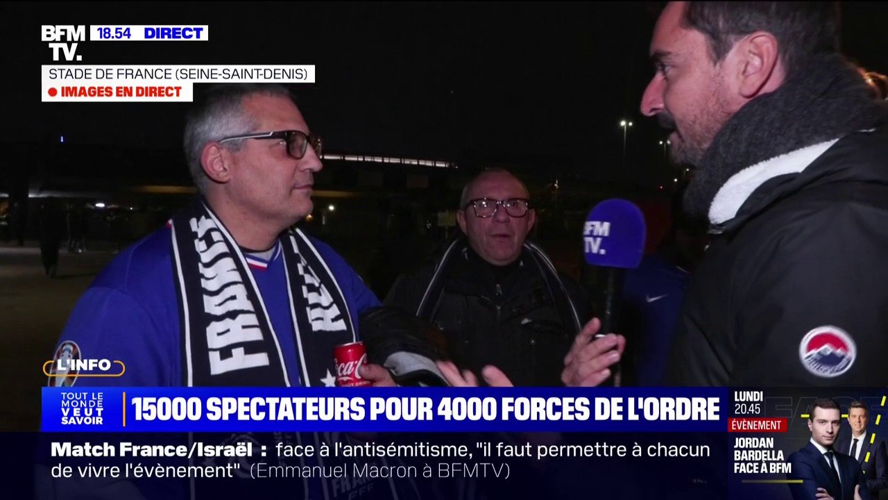 "Je pense qu'on ne risque rien": Des supporters de l'équipe de France confiants quant au dispositif de sécurité mis en place pour le match face à Israël