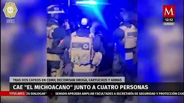 Cae 'El Michoacano' junto a cuatro más tras cateo en CdMx; decomisan drogas, cartuchos y armas