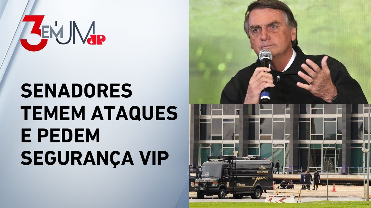 Bolsonaro repudia explosão na Praça dos Três Poderes: “Passou da hora de cultivar ambiente adequado”