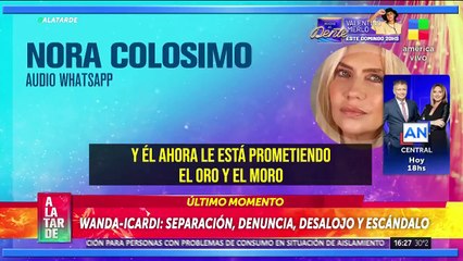 El audio de Nora Colosimo anunciado el cruel final entre Wanda Nara y Mauro Icardi