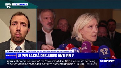 Inéligibilité requise contre Marine Le Pen: "L'indépendance n'est pas un droit pour le magistrat, c'est un devoir", explique Aurélien Martini (Union syndicale des magistrats)