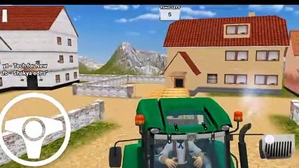Reach the parking area in Hundreds Second  ||  Tractor Trolley Simulator Gameplay