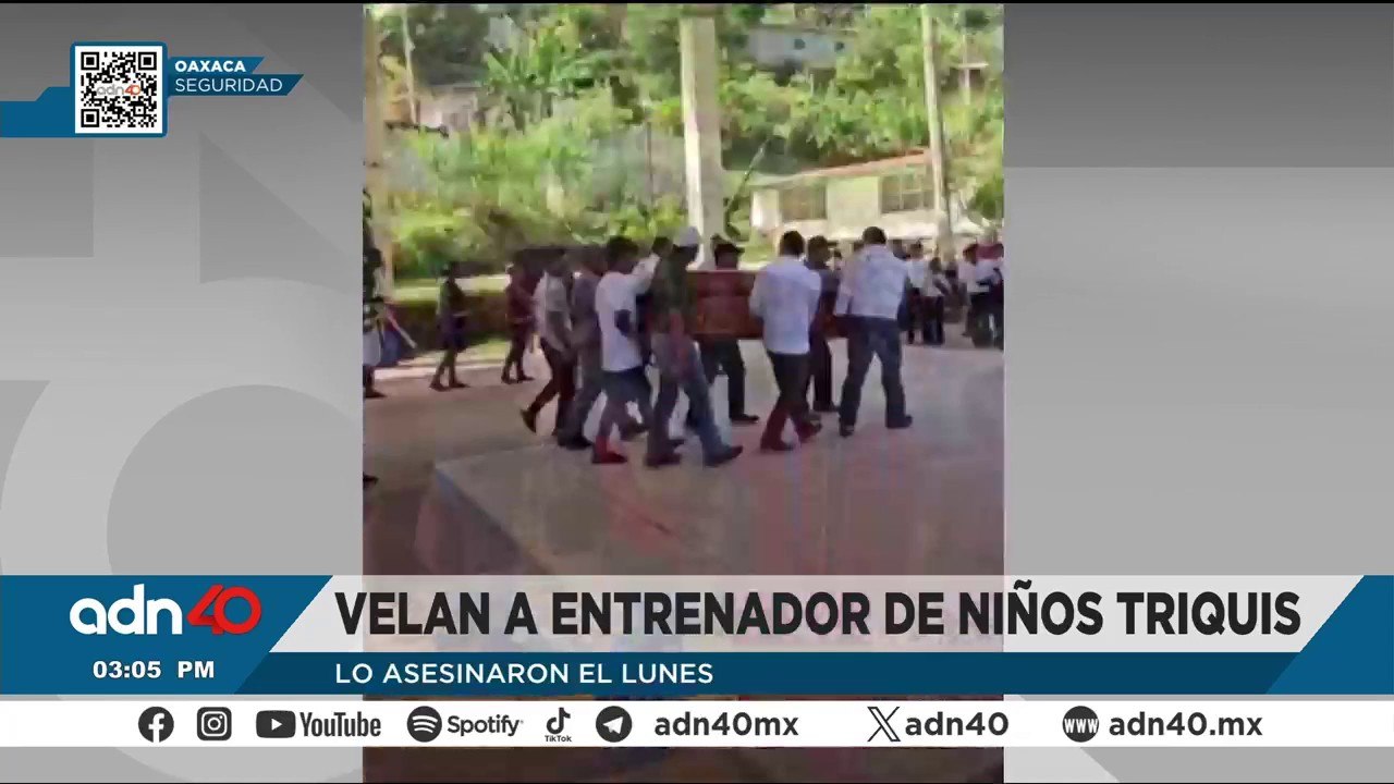 Dan el último adiós al entrenador de basquetbol de niños Triquis, Rigoberto Martínez