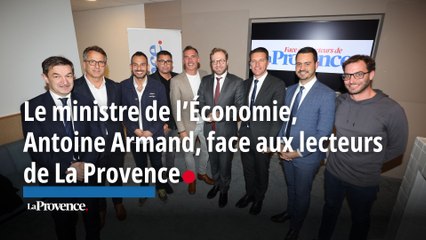 Le ministre de l’Économie,  Antoine Armand, face aux lecteurs de La Provence
