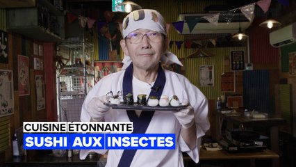 Cuisine étonnante : sushi aux insectes
