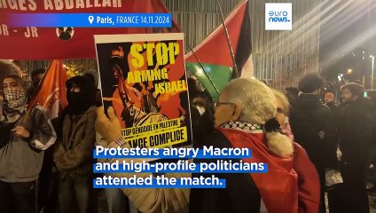 Hundreds protest against France-Israel football match in Paris amid high security
