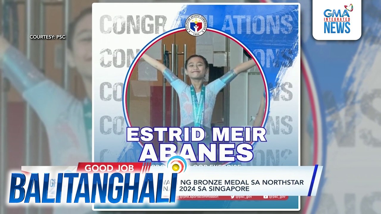 Estrid Meir Abanes, wagi ng bronze medal sa Northstar Gymnastics Invitational 2024 sa Singapore | Balitanghali