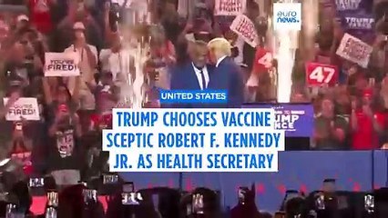 Trump picks vaccine sceptic Robert F Kennedy Jr to be in charge of public health