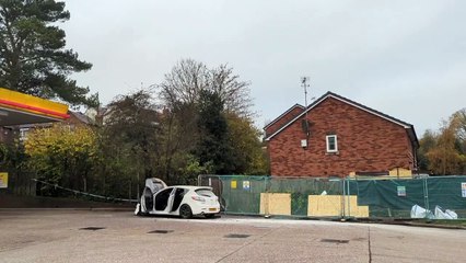 Burnt out car in Ketley