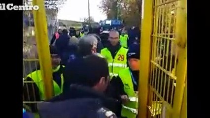Lanciano, l'arrivo dei tifosi biancazzurri al Biondi