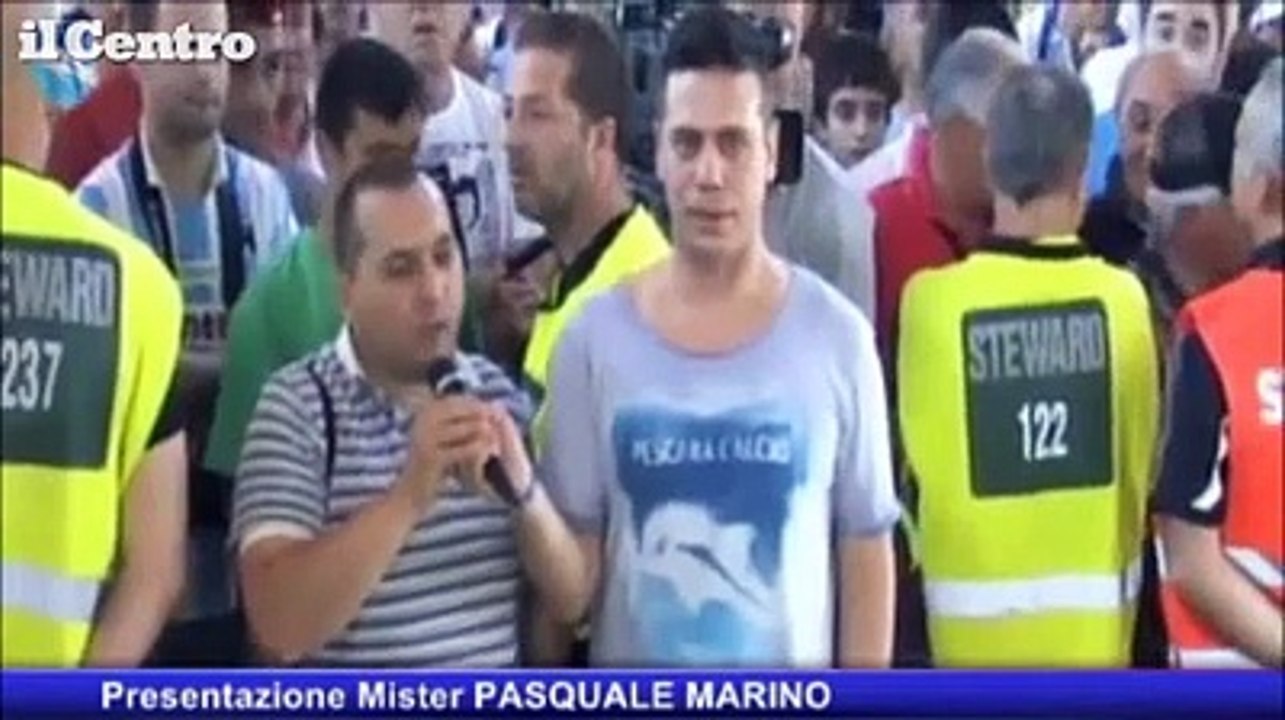 La presentazione di Pasquale Marino ai tifosi