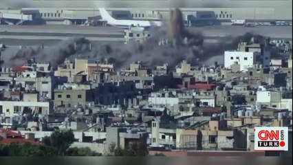 İsrail'den Beyrut'a saldırı: Bina böyle çöktü!