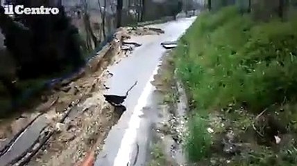 Bucchianico, la frana cancella la strada ma nessuno interviene