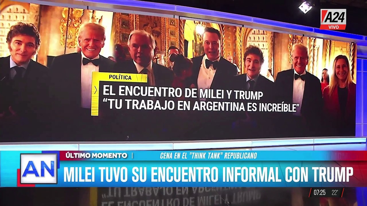 Javier Milei tuvo su encuentro informal con Donald Trump: cena en el "Think Tank" republicano