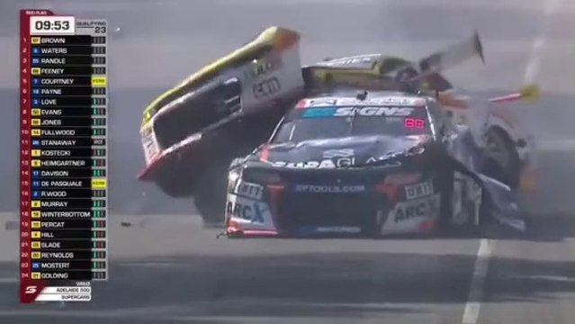 V8 Supercars 2024 Adélaïde 500 Qualifying Reynolds Hill Big Crash