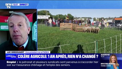 Colère agricole: "On n'est pas là pour affamer, on n'est pas là pour embêter les Français", assure Luc Smessaert (vice-président de la FNSEA)