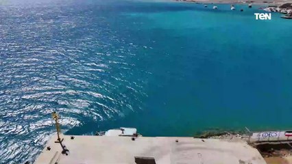 أحدث تصوير جوي لمشروع المحطة متعددة الأغراض بميناء سفاجا ضمن خطة وزارة النقل لتطوير الموانئ المصرية