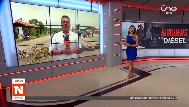 Transportistas bloquean por diésel en la ruta a Cotoca