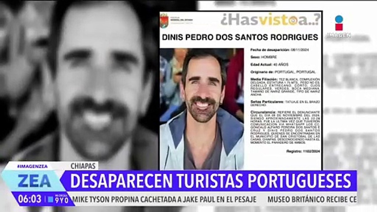 Reportan turistas portugueses desaparecidos en Chiapas