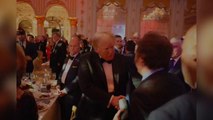Milei se saludó con Trump en la cena de gala organizada en Mar-a-Lago