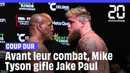 Boxe : Mike Tyson gifle le youtubeur Jake Paul avant leur duel