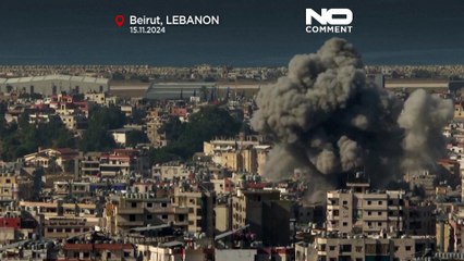 No Comment. Images impressionnantes d'explosions à Beyrouth après les frappes israéliennes