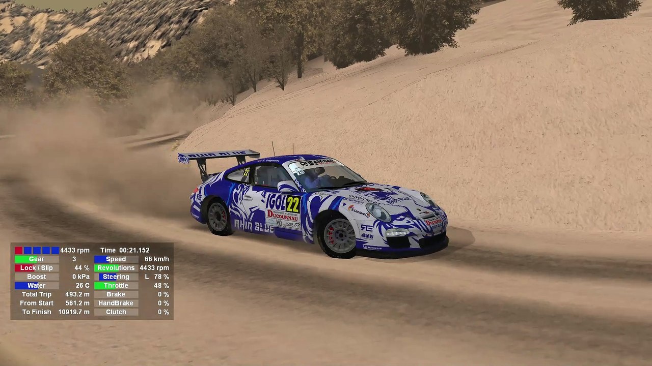 Richard Burns Rally RWD: Joux Plane II Snow, in a Porsche 911 GT3 RS 2010 RGT (XBox Controller)