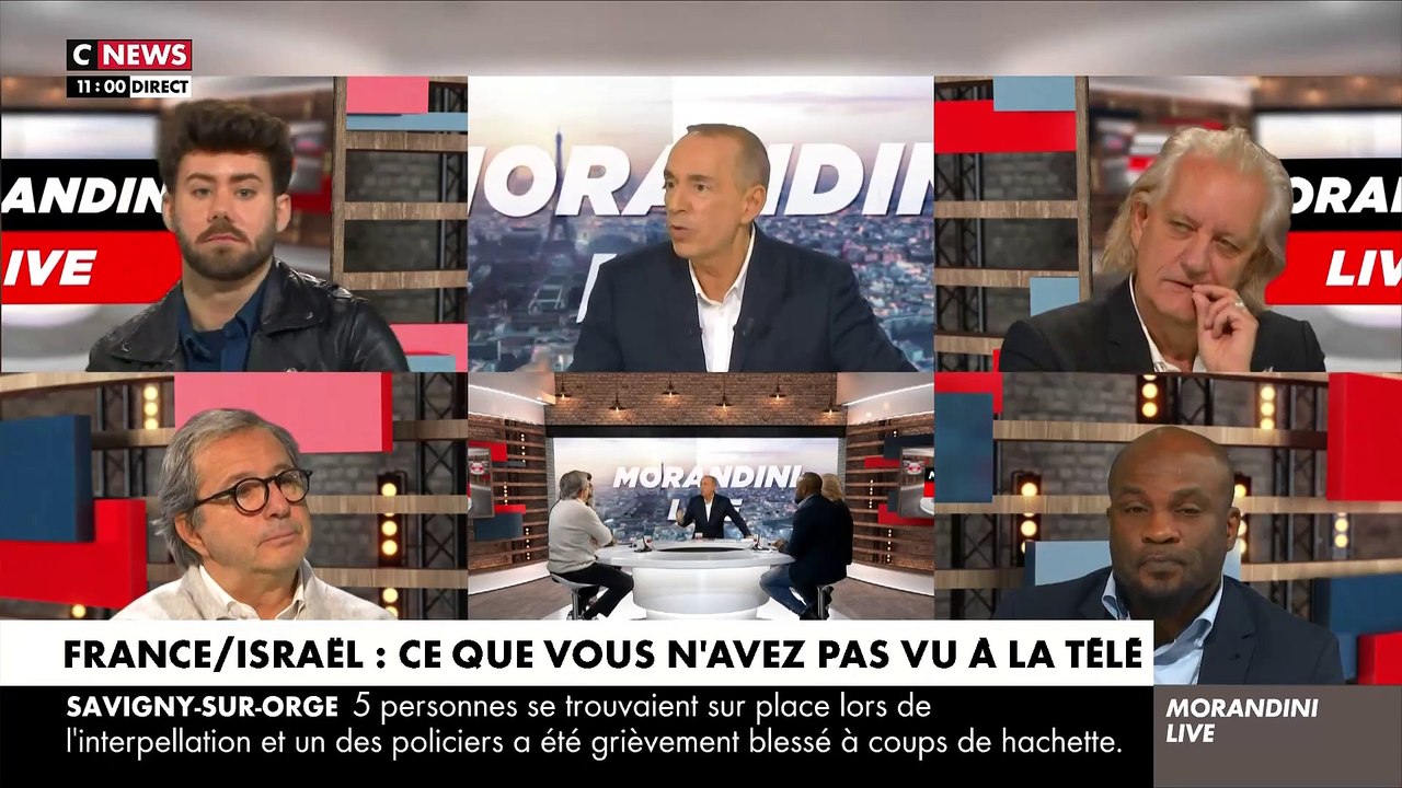 La colère froide de Pierre Fraidenraich du Crif dans "Morandini Live" à propos de Emmanuel Hoarau, le journaliste qui a fait entrer illégalement un drapeau palestinien au Stade de France hier: "C'est un militant et non un journaliste!"