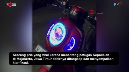 Viral Tantang Polisi di Mojokerto, Pria Pengendara Motor Diciduk dan Minta Maaf