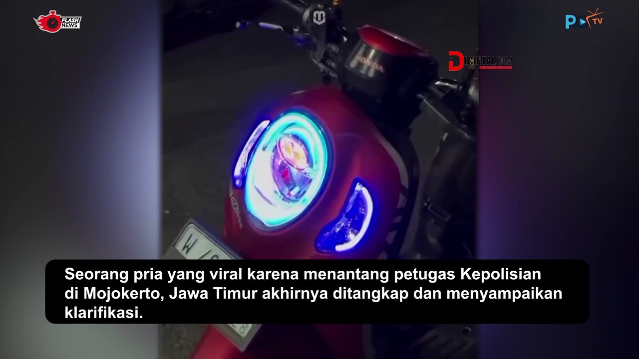 Viral Tantang Polisi di Mojokerto, Pria Pengendara Motor Diciduk dan Minta Maaf