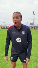 Vicky López festeja su renovación con el Barça Femenino