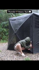 Non-stop rain  Thunder Heavy rain camping.